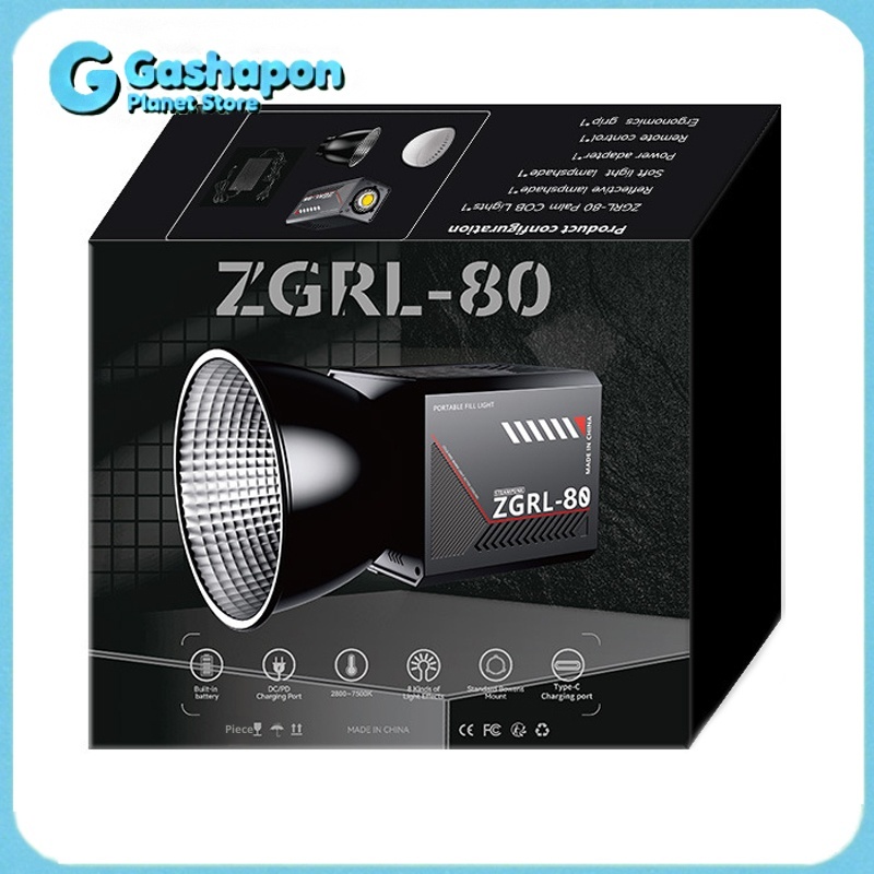 Outdoor Lighting Video Shooting - ZGRL80 80W COB ハンドヘルドビデオライト 強力LED撮影用連続照明 屋外スタジオ写真ビデオ撮影用