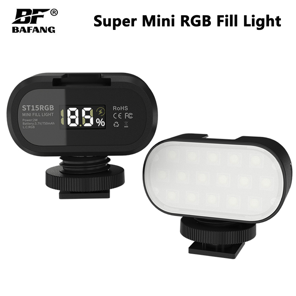 Outdoor Lighting Video Shooting - 写真撮影,屋外vlog撮影,ミニLED,ポータブル,充電式,スマートフォンのライブ用の小型ライトBAFANG-RGB