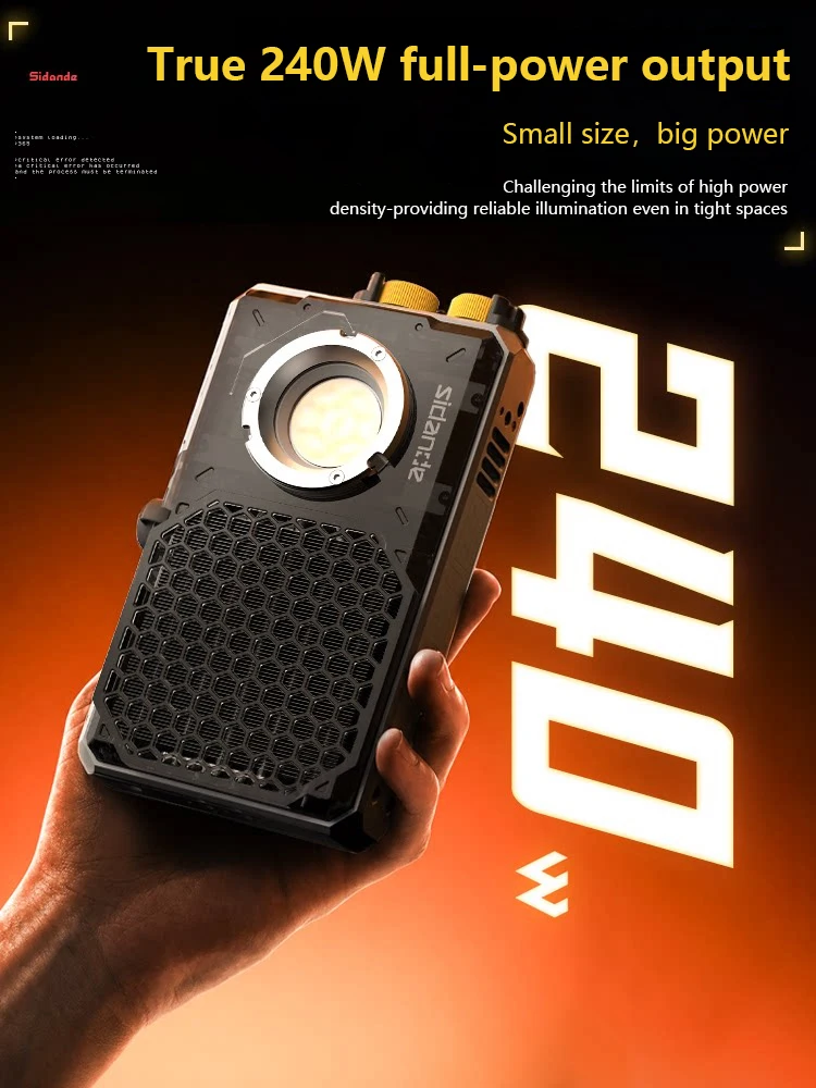 Outdoor Lighting Video Shooting - Sidande Q240C 240WフルカラーRGB COBフィルライト APP制御 高出力ポータブル撮影ランプ
