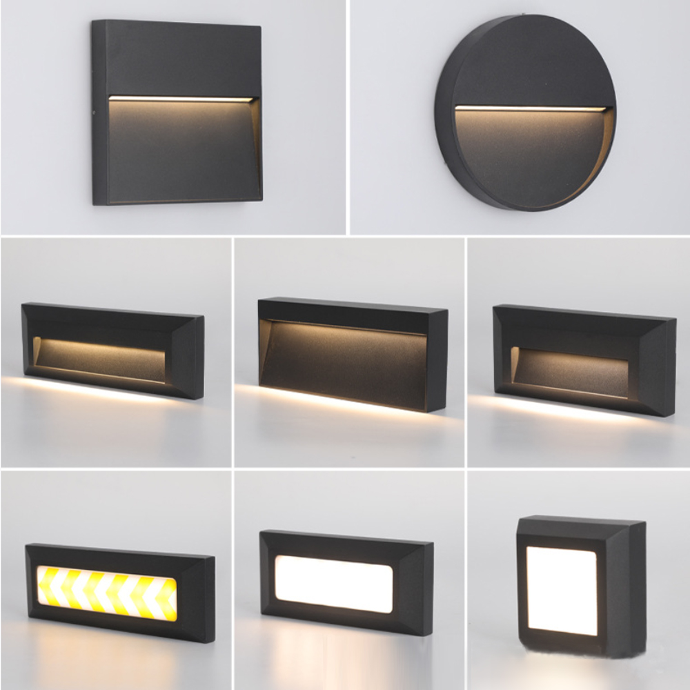 Outdoor Lighting Year Round - 屋外 LED ウォールランプ 表面実装ポーチライト ラウンドスクエア バルコニー