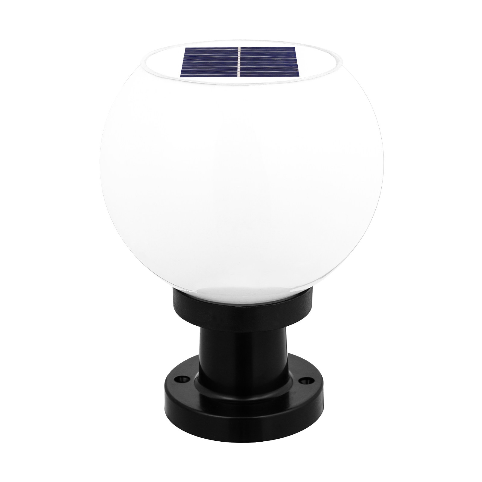 Outdoor Lighting And Landscape - 1. 太陽光発電式、丸型LED壁掛け柱灯、白色、防水、耐久性、屋外用、庭、廊下、景観照明