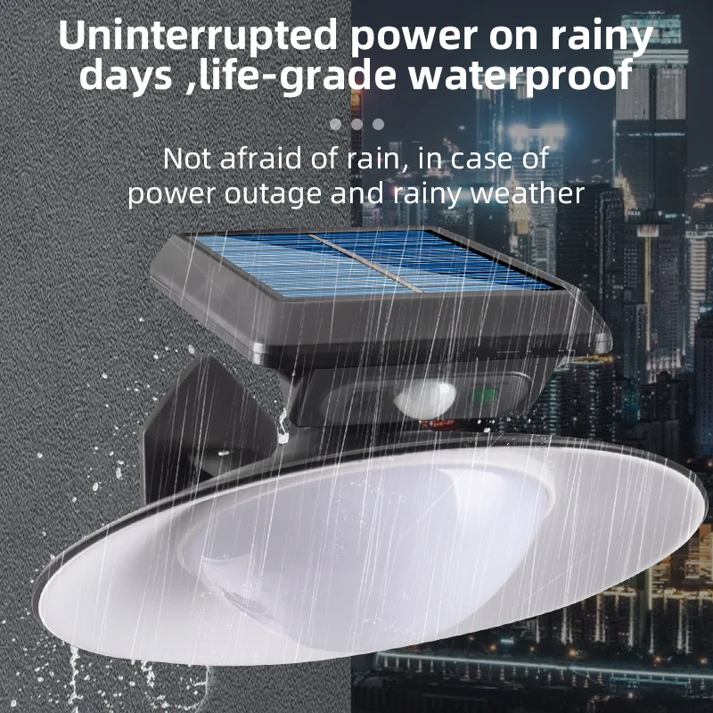 Outdoor Lighting Year Round - ソーラー街路灯屋外リモコン誘導 LED ラウンドソーラーパネル壁ランプ防水風景庭園照明