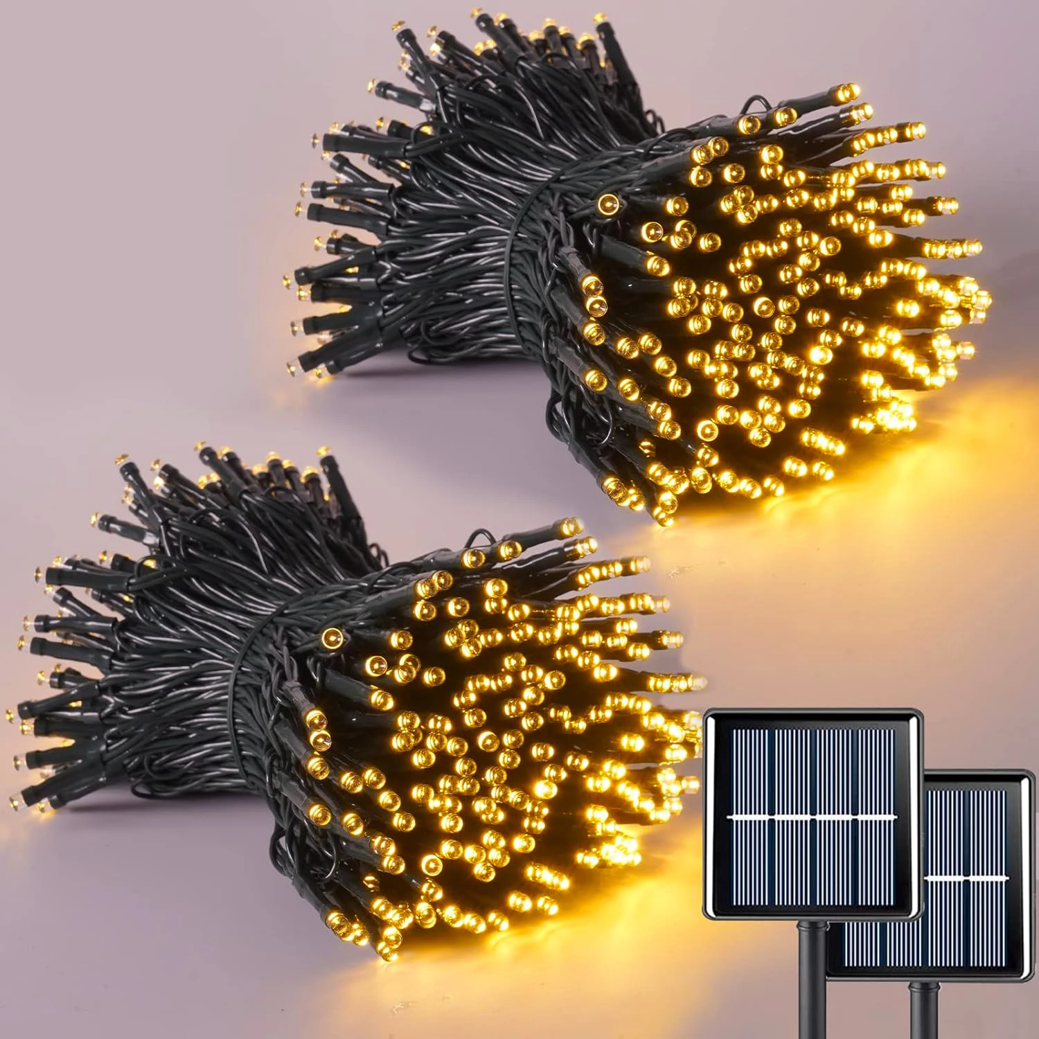 Outdoor Lighting Under Pergola - 防水ソーラーLEDストリングライト,星空,大気,クリスマス,庭,中庭,芝生,屋外,クリスマス装飾,8つの機能
