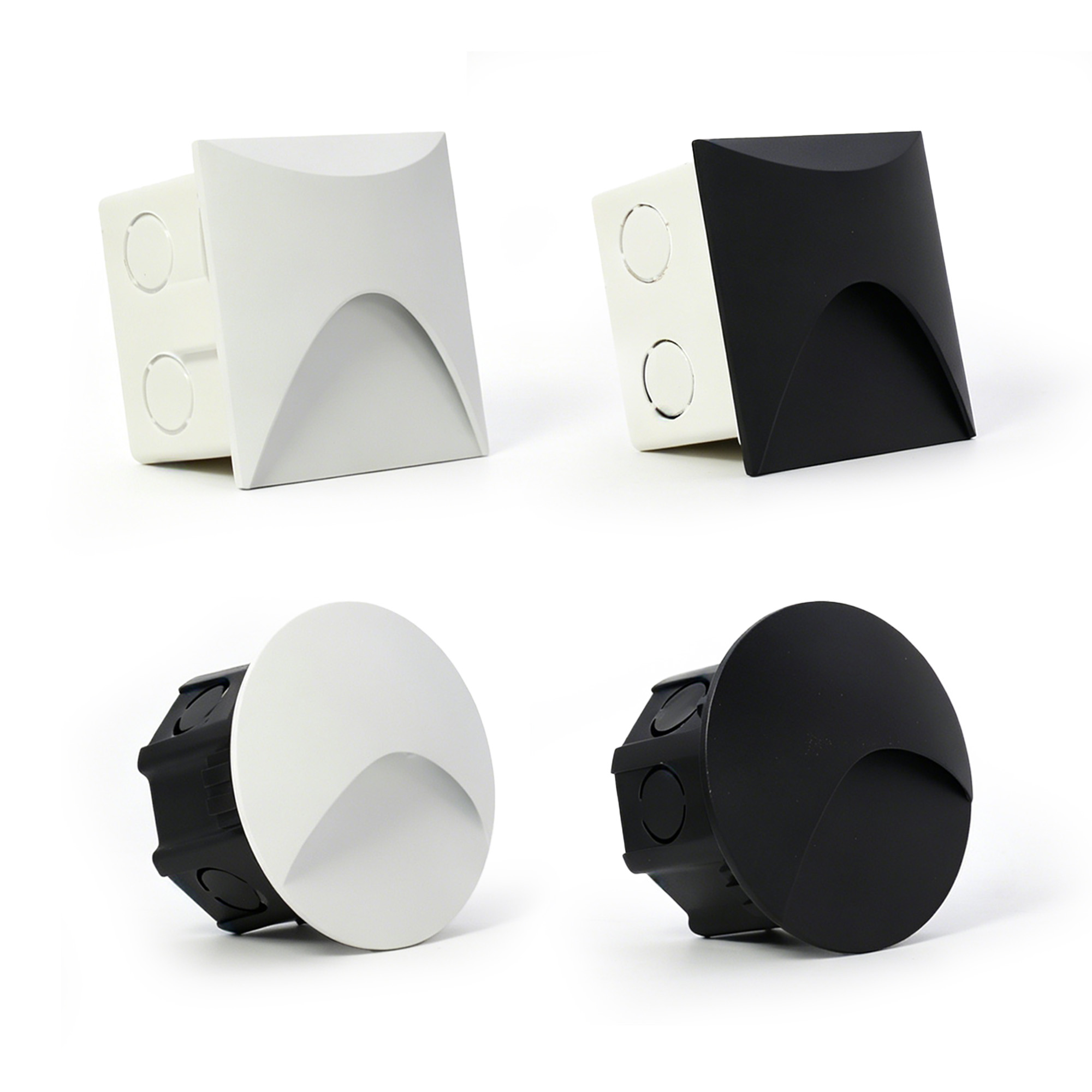 Outdoor Lighting Year Round - Led 階段ライトステップライト 3 ワット正方形ラウンド凹型屋内屋外防水階段 Led ウォールランプホームステップ歩道用