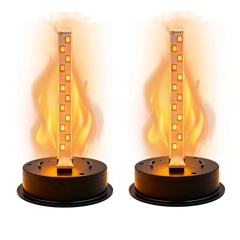 Fire Torch Solar - ABKP-ソーラーライト交換用トップ 点滅炎付き（防水ソーラーパネルランタンライト） 交換部品2個