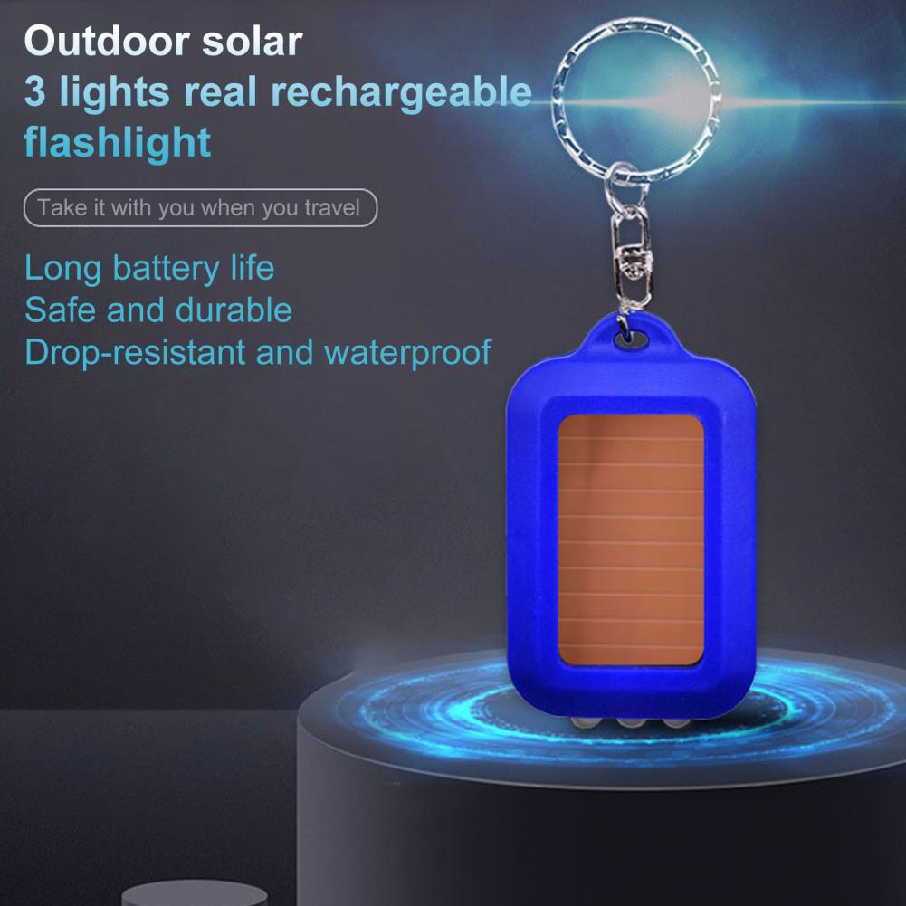 Fire Torch Solar - 電気トーチキーリング懐中電灯ランプ防水プラスチック太陽光発電式トーチキーホルダー