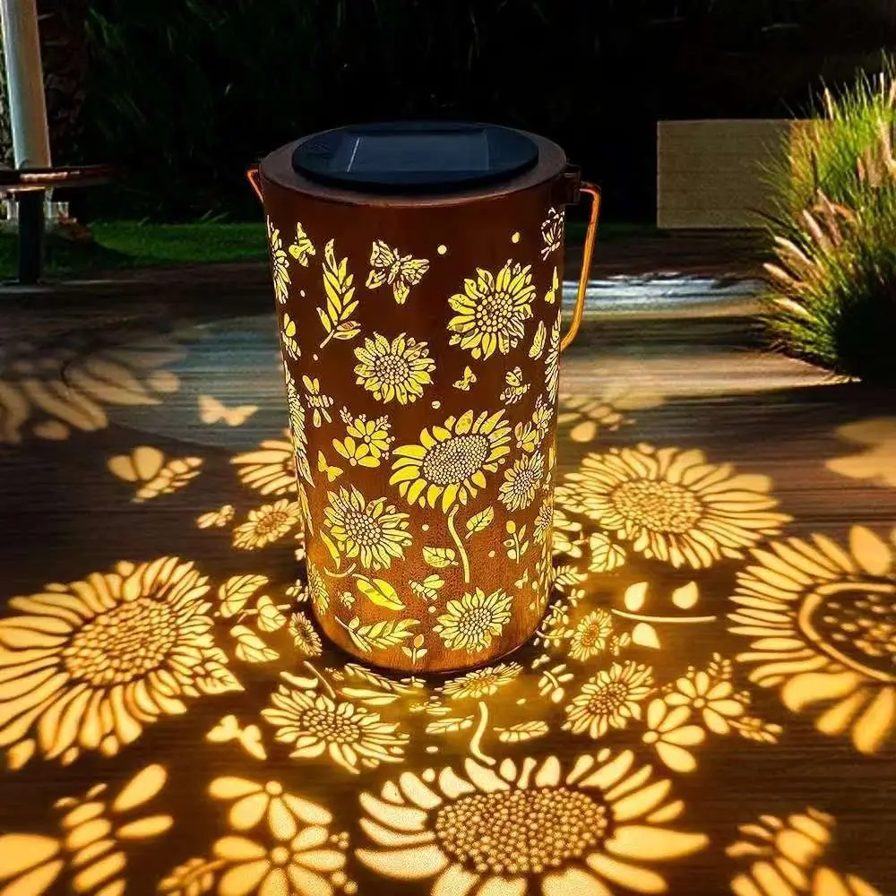 Outdoor Lighting Patio - ひまわりライト＆シャドウライト 防水屋外ライト 夜間通路・芝生・庭・パティオ装飾照明用ソーラー電源