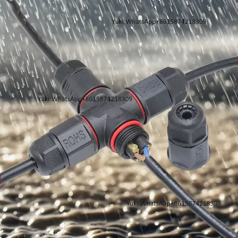 Outdoor Lighting Cable - IP68 防水ケーブル T タップ電気コネクタ 4 ピン屋外密閉難燃性ジャンクションボックス