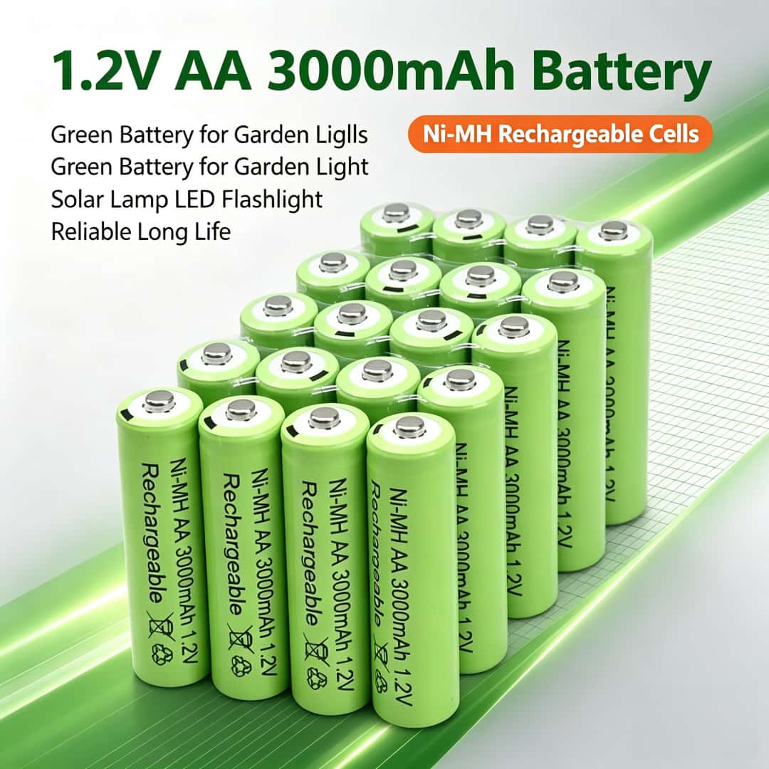 Fire Torch Solar - 2-100個 1.2V AA 3000mAh ニッケル水素 1.2V