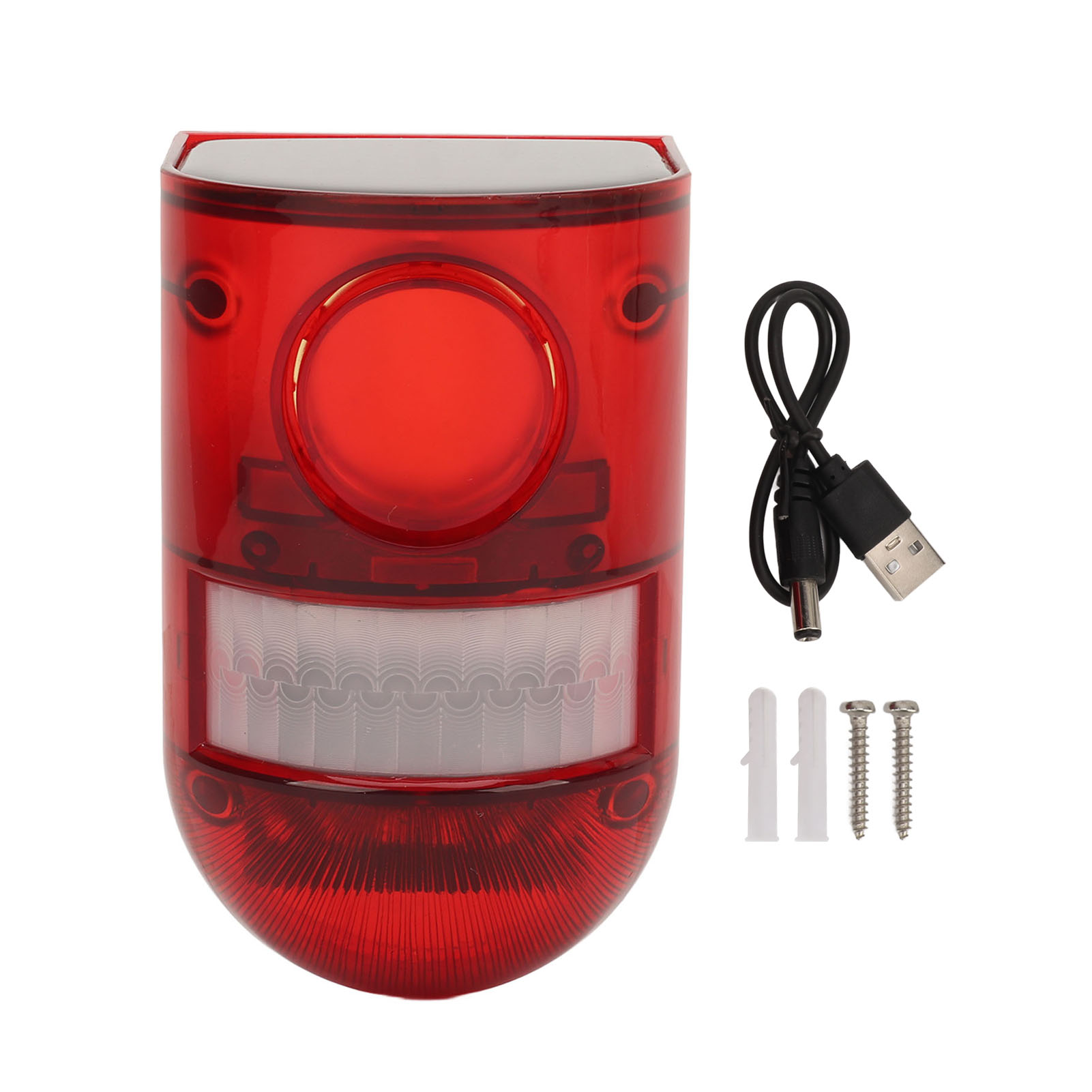 Outdoor Lighting Motion Sensor - ユニバーサルソーラー屋外モーションセンサーアラーム129dBサウンドIP65防水セキュリティライトモーションディテクターアラーム（農場倉庫用）