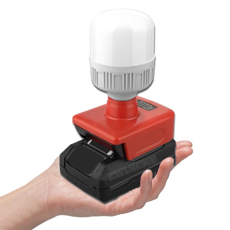 Outdoor Lighting Battery Powered - ポータブルツールライト、Einhell Power X-Changeシリーズ18VコードレスE27電球LEDライトに適しており、屋内および屋外作業用ライトです。