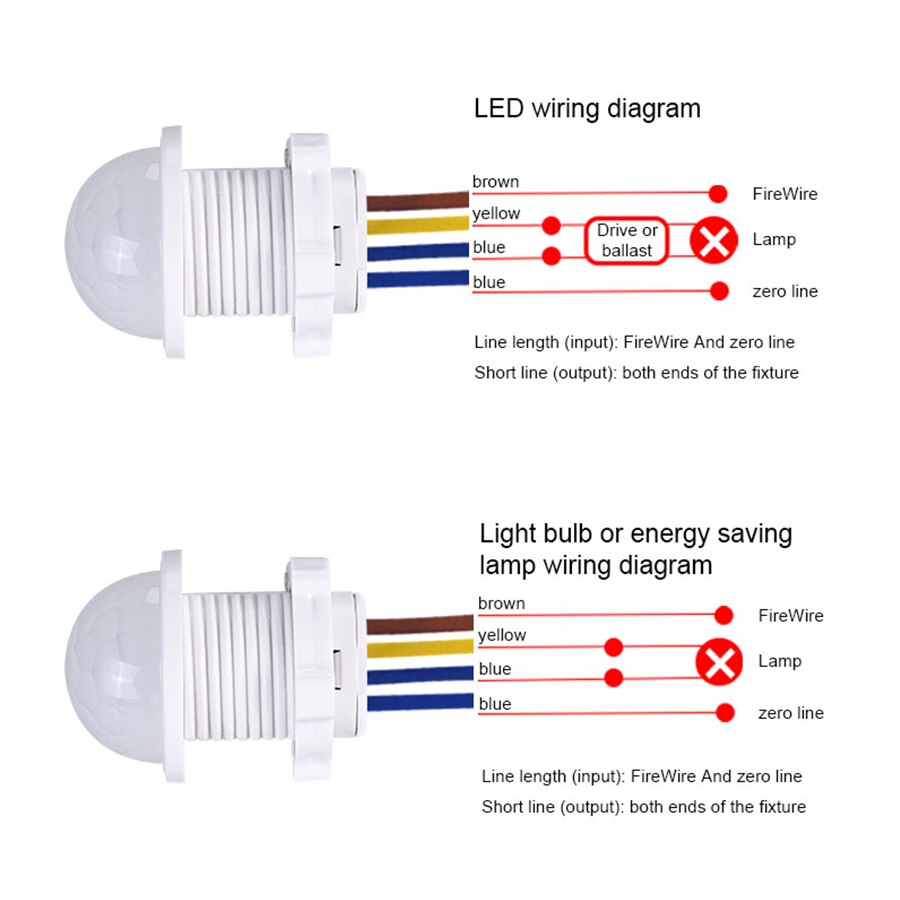 Outdoor Lighting Motion Sensor - PIR モーションセンサー検出器スマートスイッチ家庭用屋内屋外赤外線ライト 110V 220V 時間遅延モード調整照明スイッチ