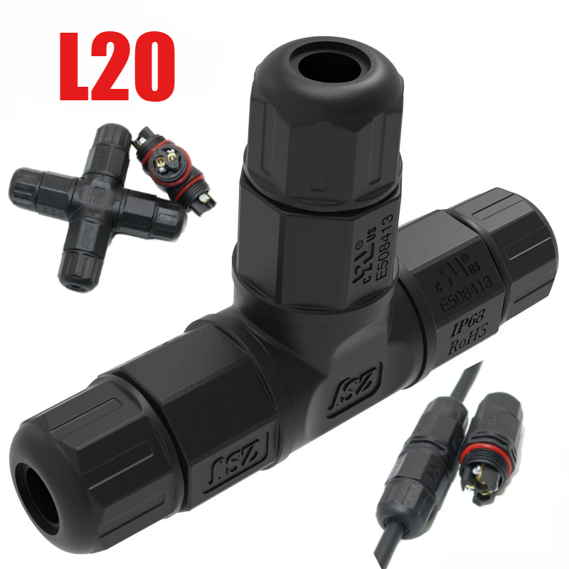 Outdoor Lighting Joint Box - 屋外防水2P 3P 4 5ピンコネクタ LEDライト用 IP68ケーブルコネクタ