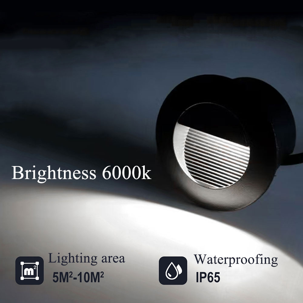 Outdoor Lighting Year Round - 埋め込み式円形LEDフットライト,屋外照明,防水ステップライト,埋め込み式壁ライト,階段ライト,通路ライト,ガーデンライト,ip65