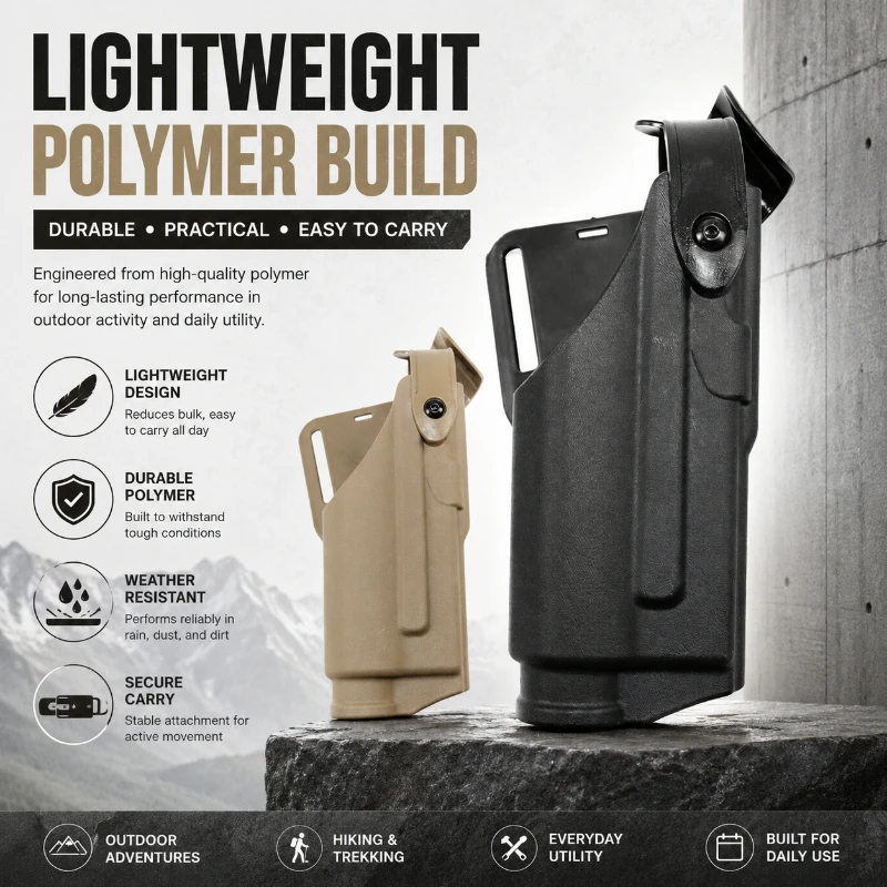 Outdoor Lighting Collections - プラスチック製クイックドローウエストホルダー、軽量で携帯に便利なアウトドアホビーコレクション用ポーチ、3色展開