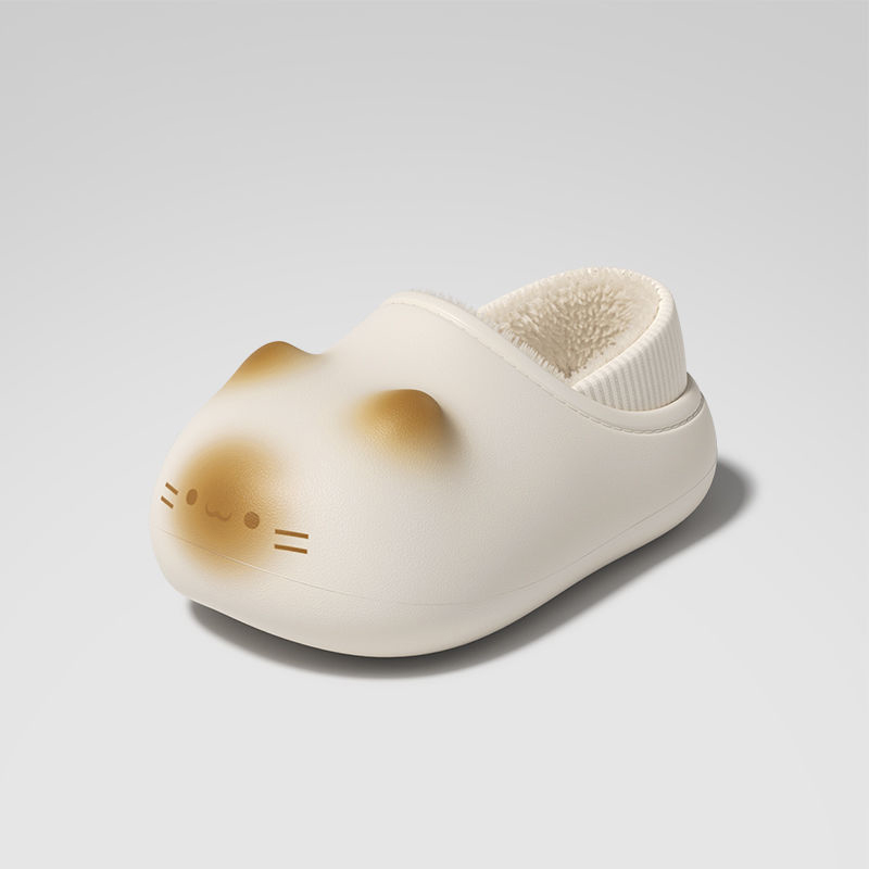 新しい暖かいぬいぐるみ猫スリッパ、室内/屋外用、女性用、居心 - Outdoor Lighting For Home のレビューと価格