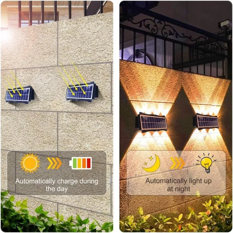 屋外ソーラーランプ,装飾ライト,上下に照明,庭,温室,バルコ - Outdoor Lighting With Outlet のレビューと価格