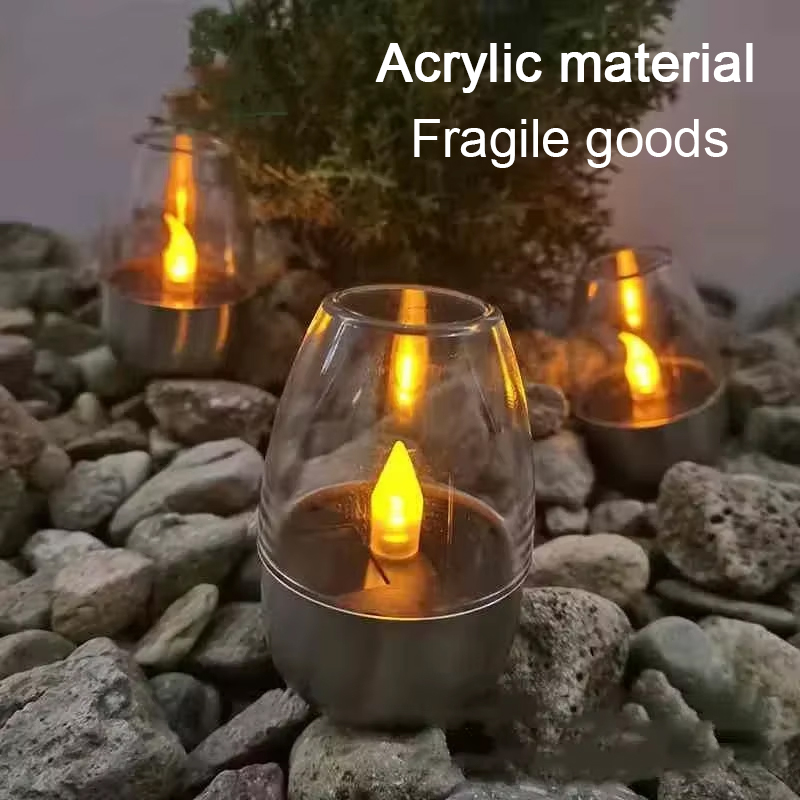 LED ソーラーキャンドルライトフレームレス充電式ナイトライ - Outdoor Lighting Under Pergola のレビューと価格