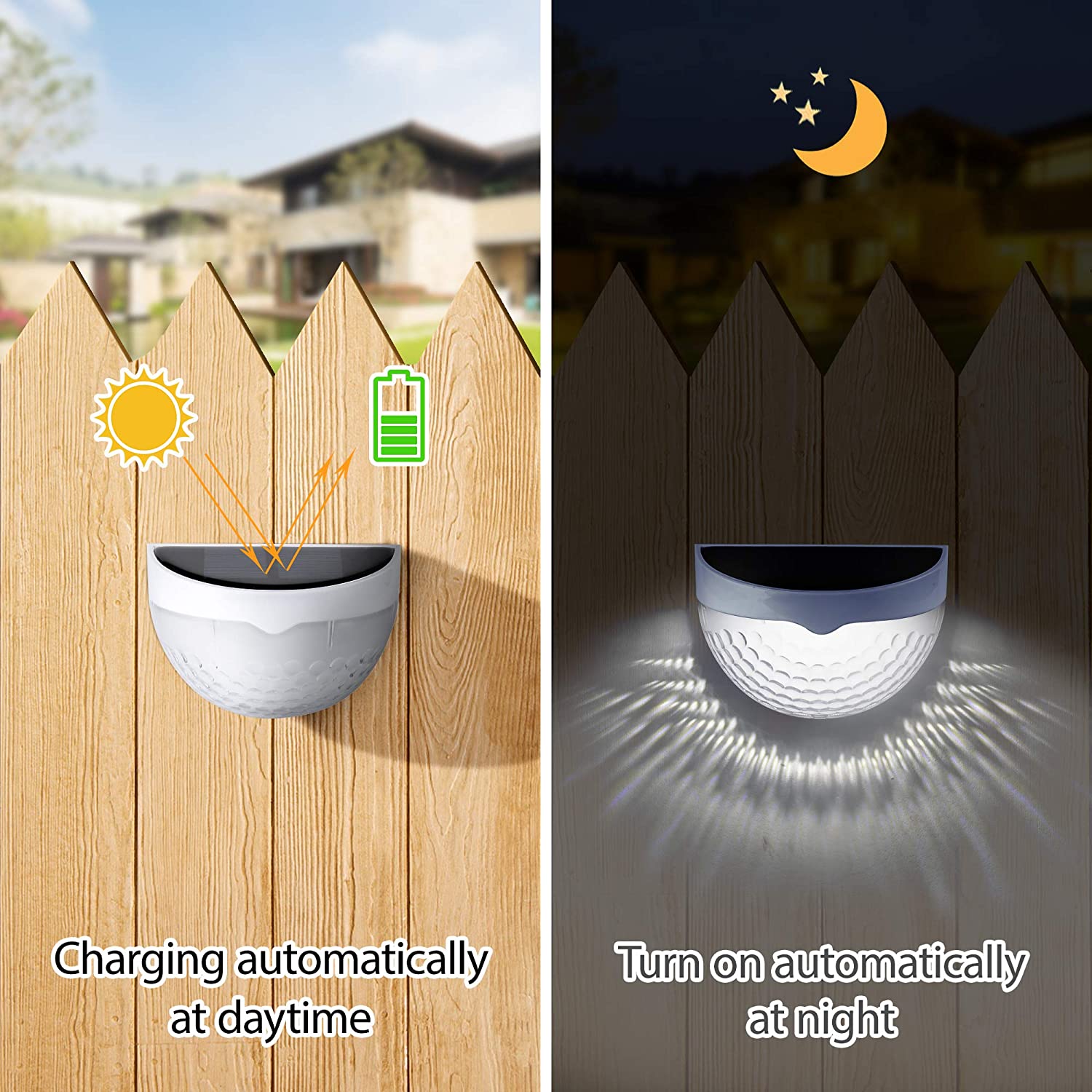 LED ソーラーライト屋外壁ランプエネルギーガーデンランプ防 - Outdoor Lighting Under Pergola のレビューと価格