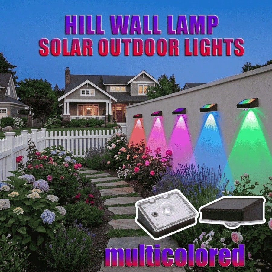 4個入りソーラーフェンスライト、屋外用防水仕様。RGBカラー - Outdoor Lighting For Steps のレビューと価格