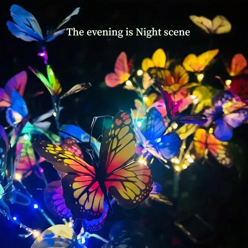 ソーラー LED バタフライガーデンライト防水カラフルな屋外 - Outdoor Lighting Under Pergola のレビューと価格