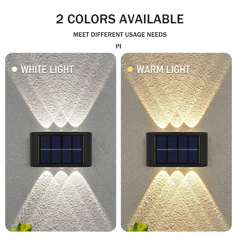 LEDソーラーライト 屋外防水 ソーラーウォールランプ 上下 - Outdoor Lighting Patio のレビューと価格