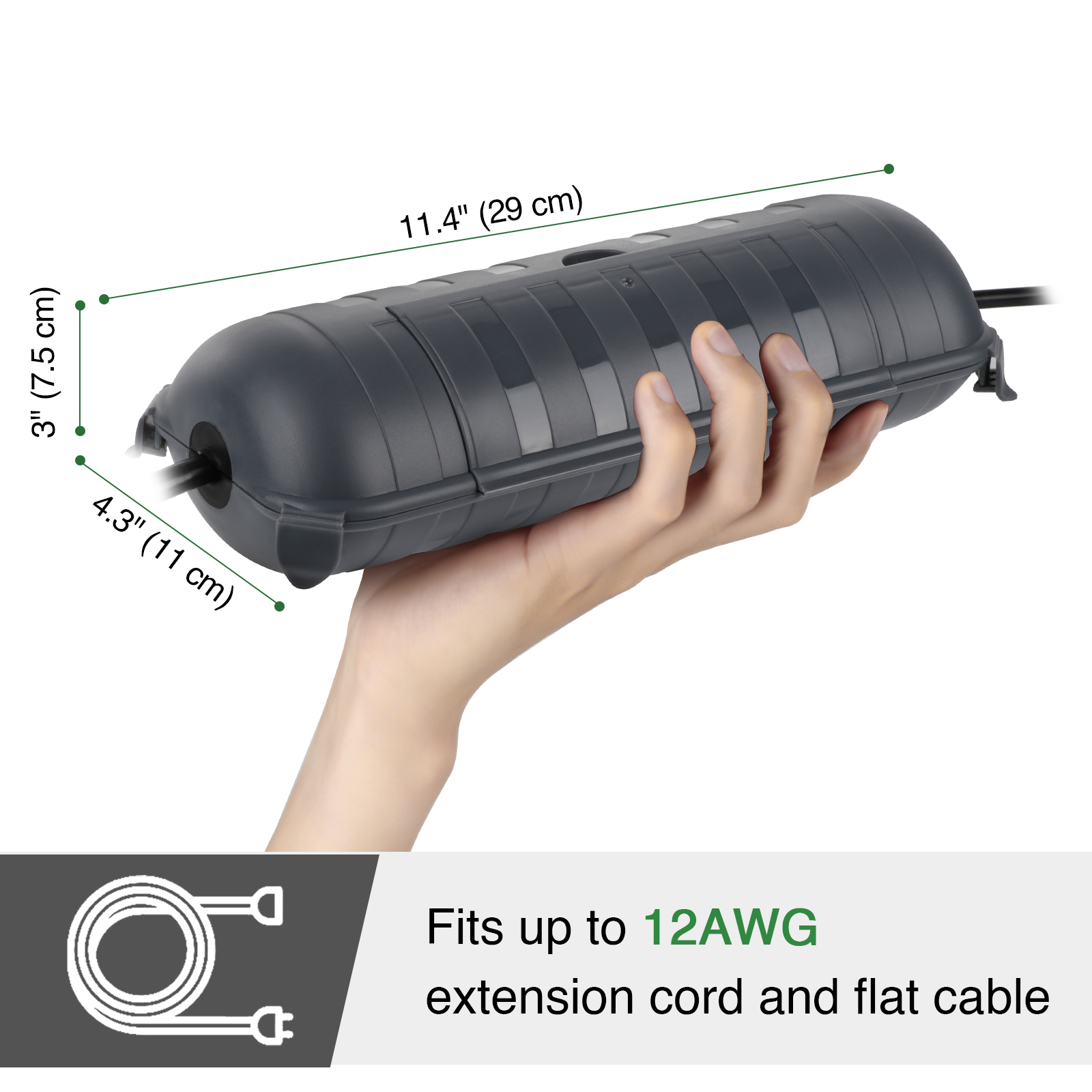 大型耐候性屋外電気ボックスケーブルカバー、延長ケーブル、電源 - Outdoor Lighting Cable のレビューと価格