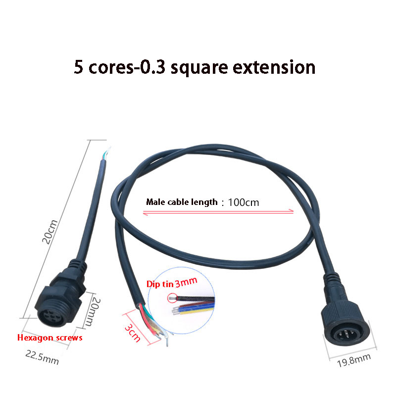 IP68防水パネルマウントコネクタ 2/3/4/5ピン オス - Outdoor Lighting Joint Box のレビューと価格