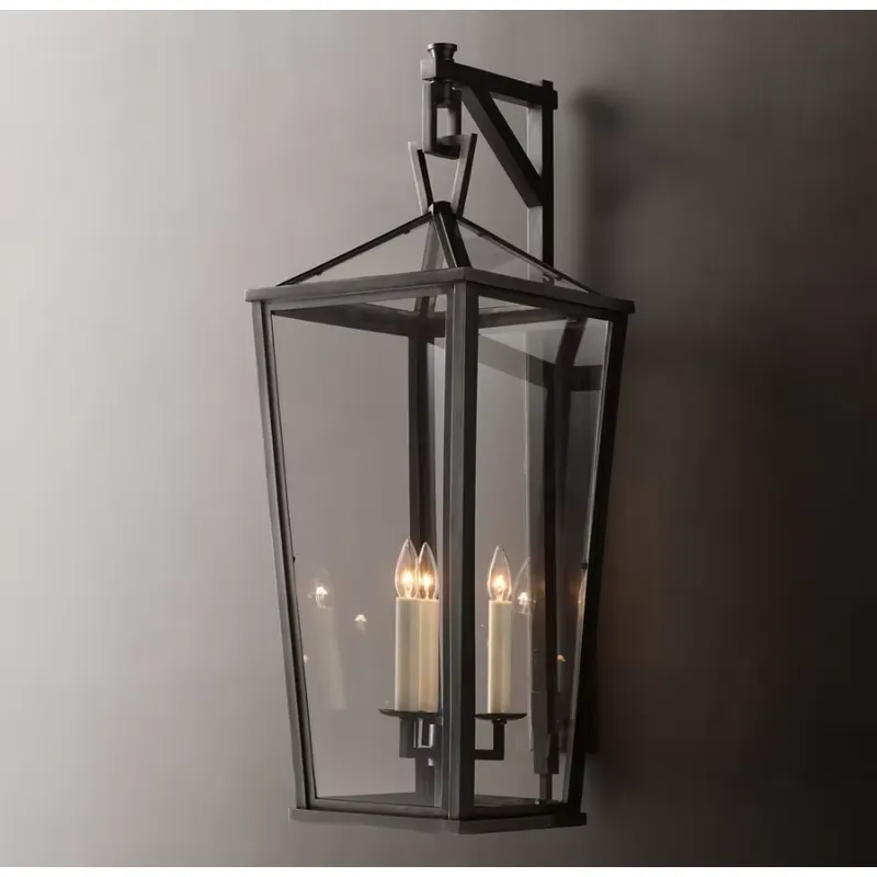 Yihaoカスタム大型背の高いブラケット付きウォールランタン - Outdoor Lighting For Home のレビューと価格