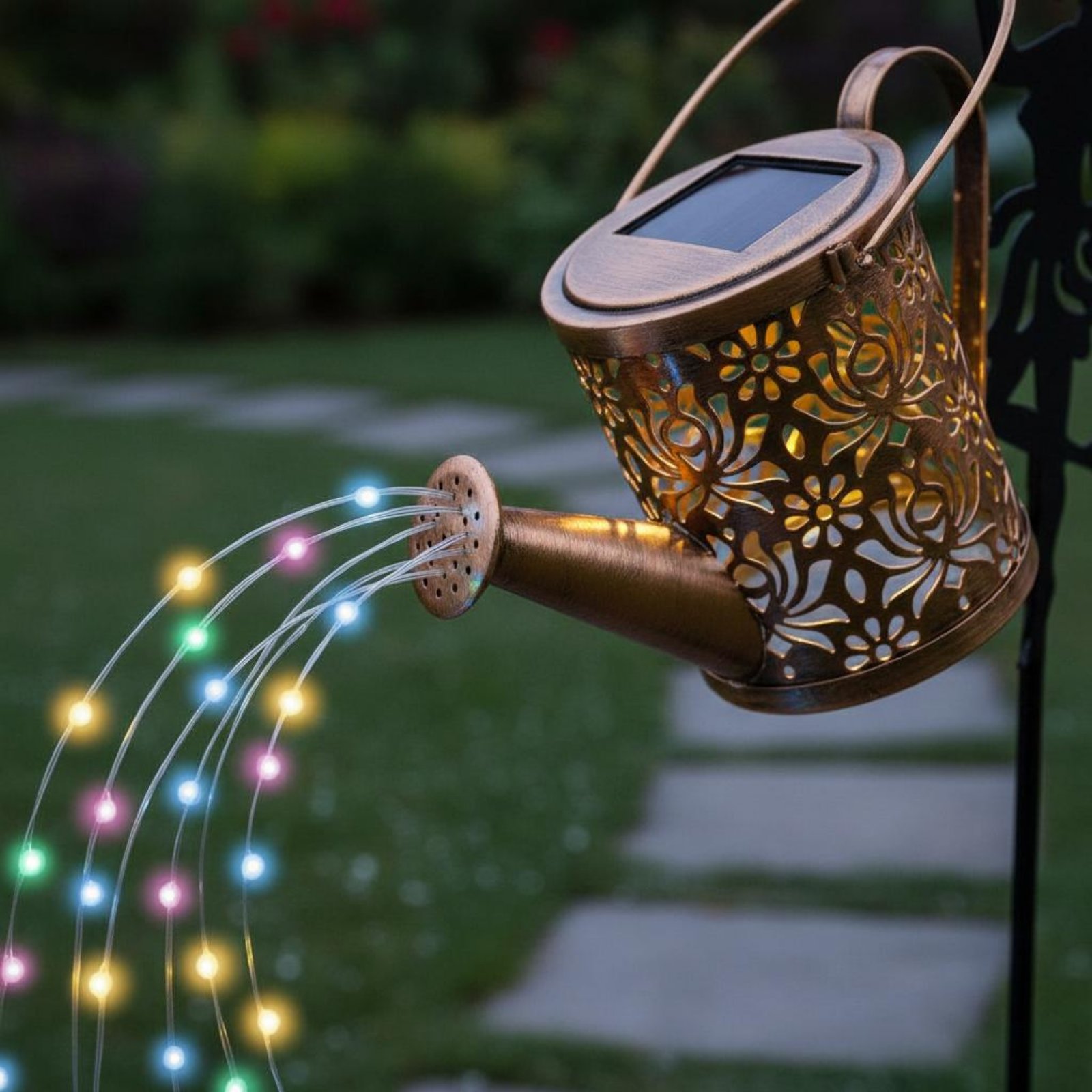ソーラーフェアリーじょうろライト装飾投影フェアリーじょうろラ - Outdoor Lighting Patio のレビューと価格