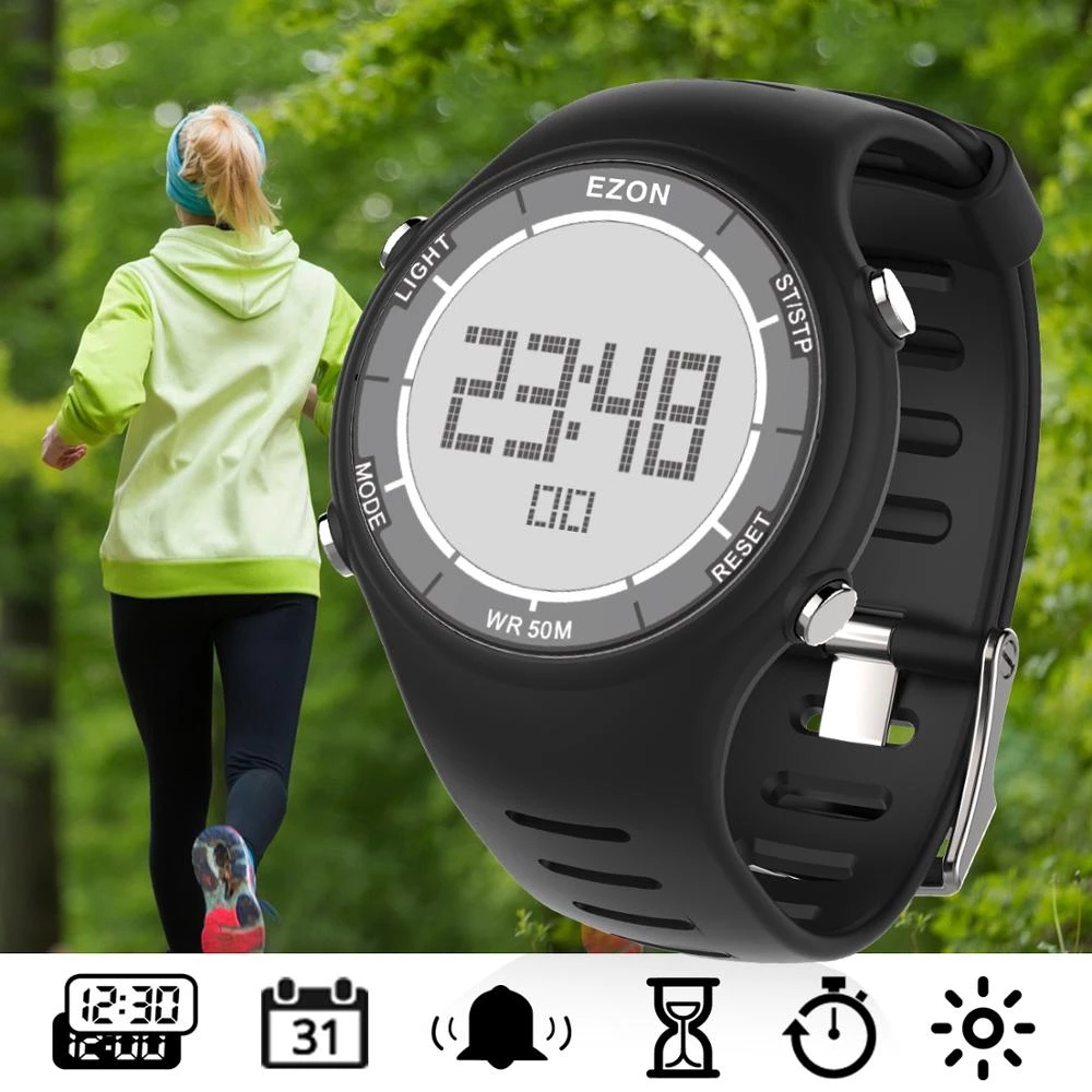 EZON 新ファッション女性デジタルスポーツウォッチ屋外ラン - Outdoor Lighting Timer のレビューと価格