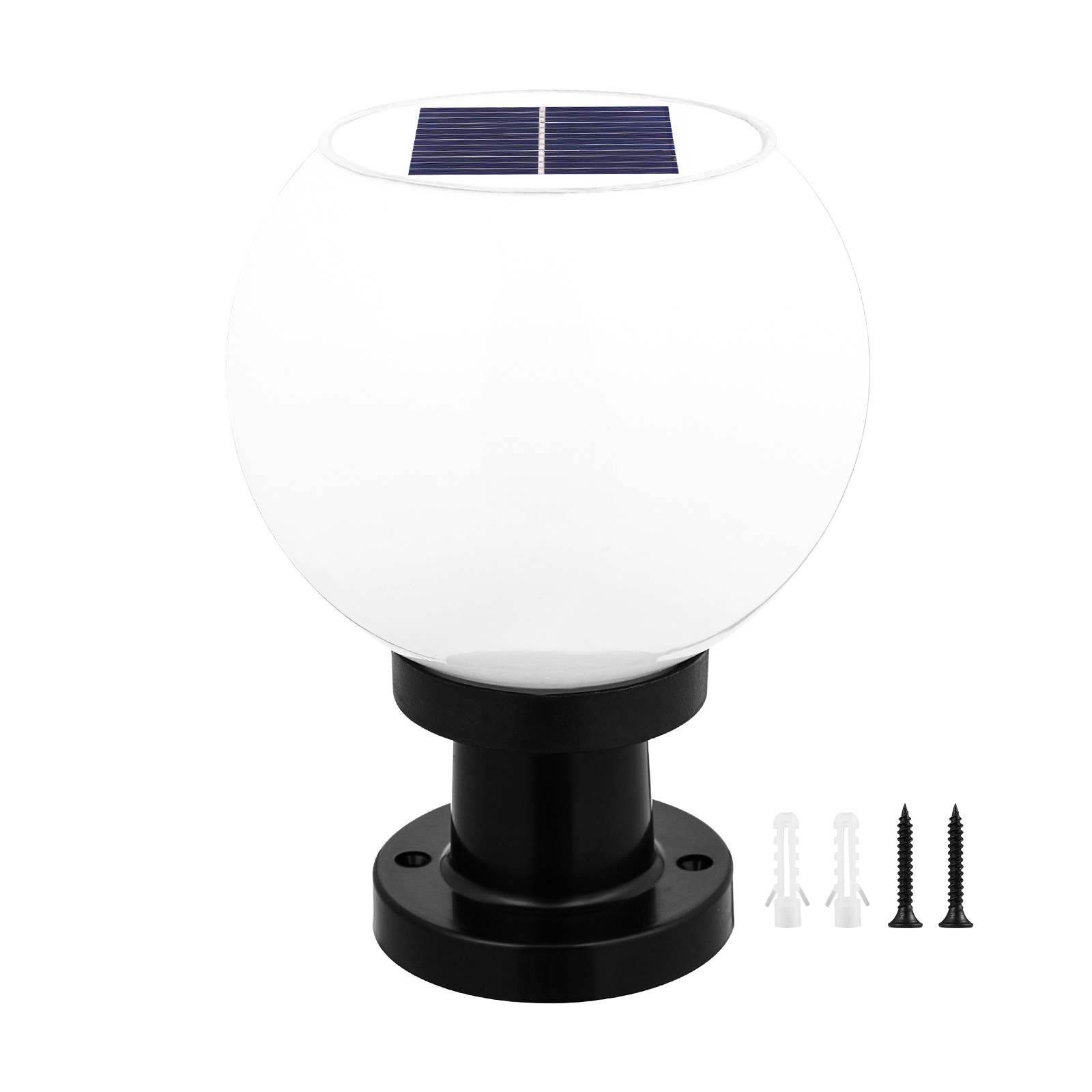 1. 太陽光発電式、丸型LED壁掛け柱灯、白色、防水、耐久性 - Outdoor Lighting And Landscape のレビューと価格