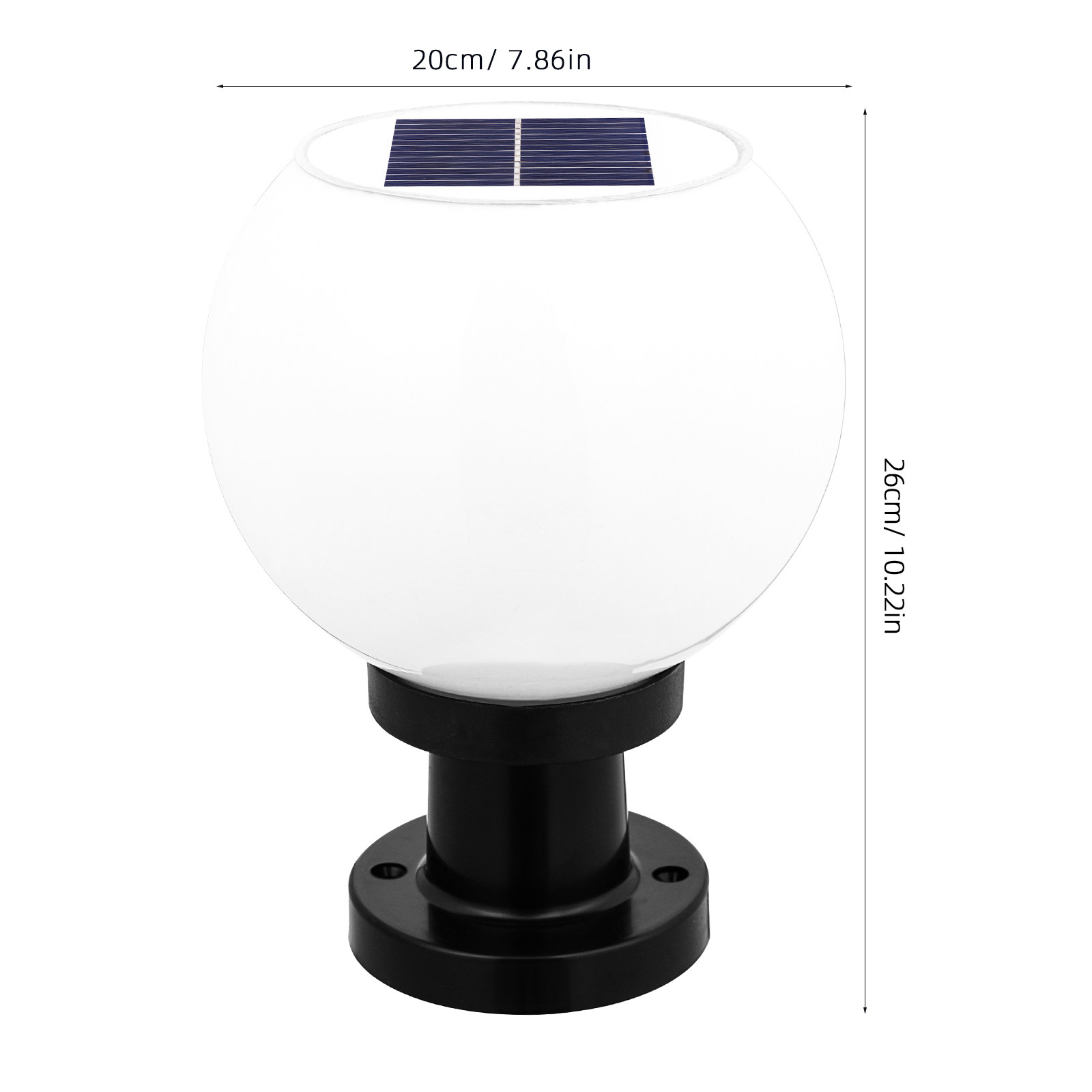 1. 太陽光発電式、丸型LED壁掛け柱灯、白色、防水、耐久性 - Outdoor Lighting And Landscape のレビューと価格
