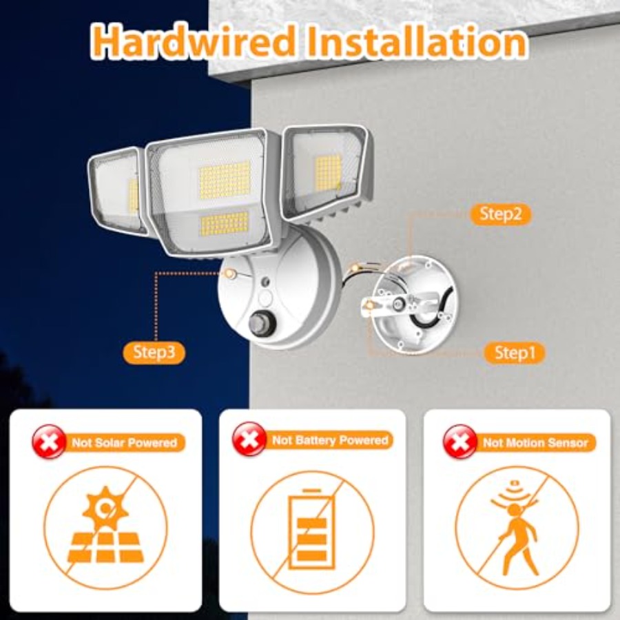 90W夕暮れから夜明けまで点灯する屋外照明、10,000LM - Outdoor Lighting Garage のレビューと価格