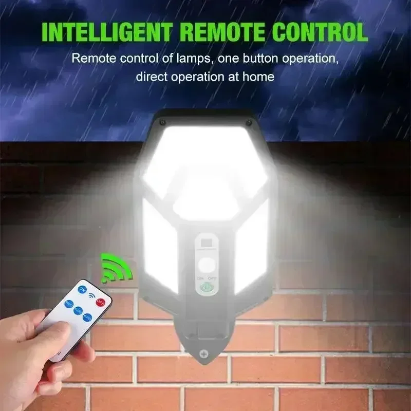 12000LM強力ソーラーウォールランプ、リモコン付き屋外I - Outdoor Lighting Under Pergola のレビューと価格