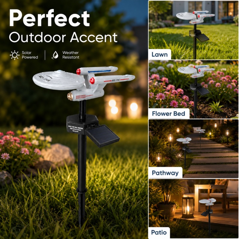 スタートレック USS エンタープライズ ソーラーガーデンス - Outdoor Lighting Under Pergola のレビューと価格
