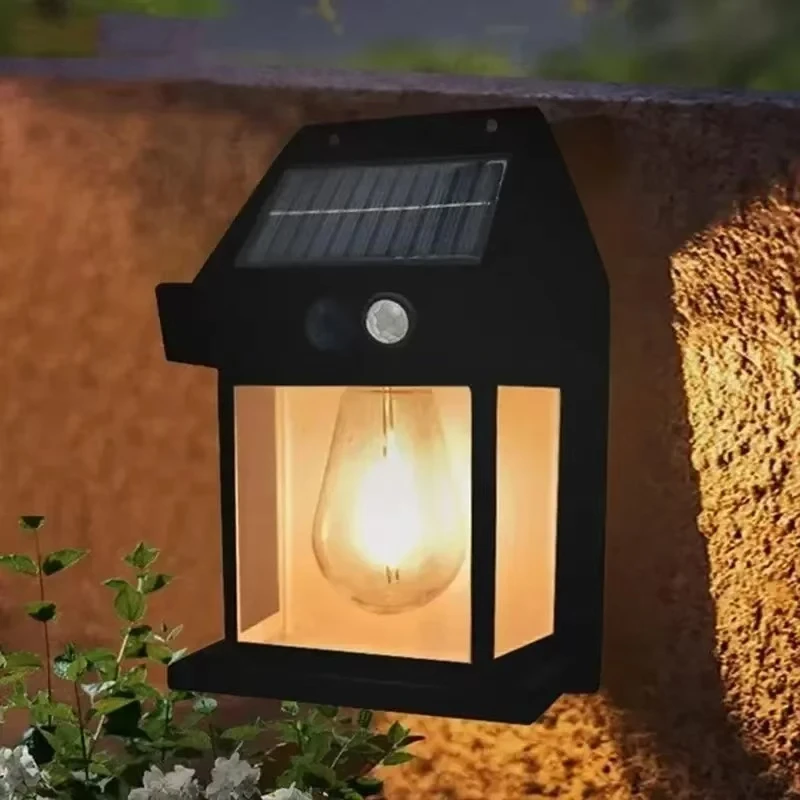 屋外ソーラータングステンウォールライト、モーションセンサー付 - Outdoor Lighting Garage のレビューと価格