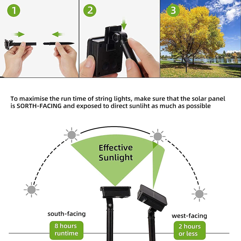 ソーラー LED ストリングライト屋外防水フェストゥーン庭の - Outdoor Lighting Under Pergola のレビューと価格