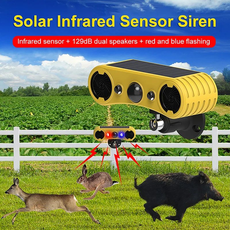 ソーラーモーションセンサーアラームLED赤＆青ストロボライト - Outdoor Lighting Motion Sensor のレビューと価格