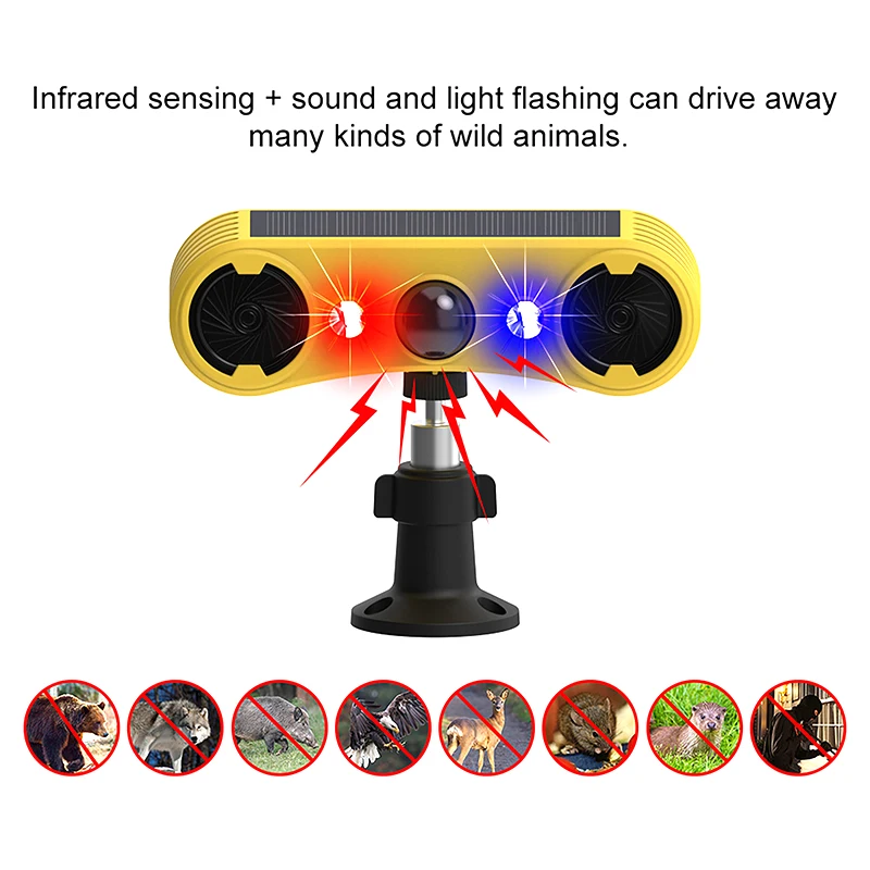ソーラーモーションセンサーアラームLED赤＆青ストロボライト - Outdoor Lighting Motion Sensor のレビューと価格