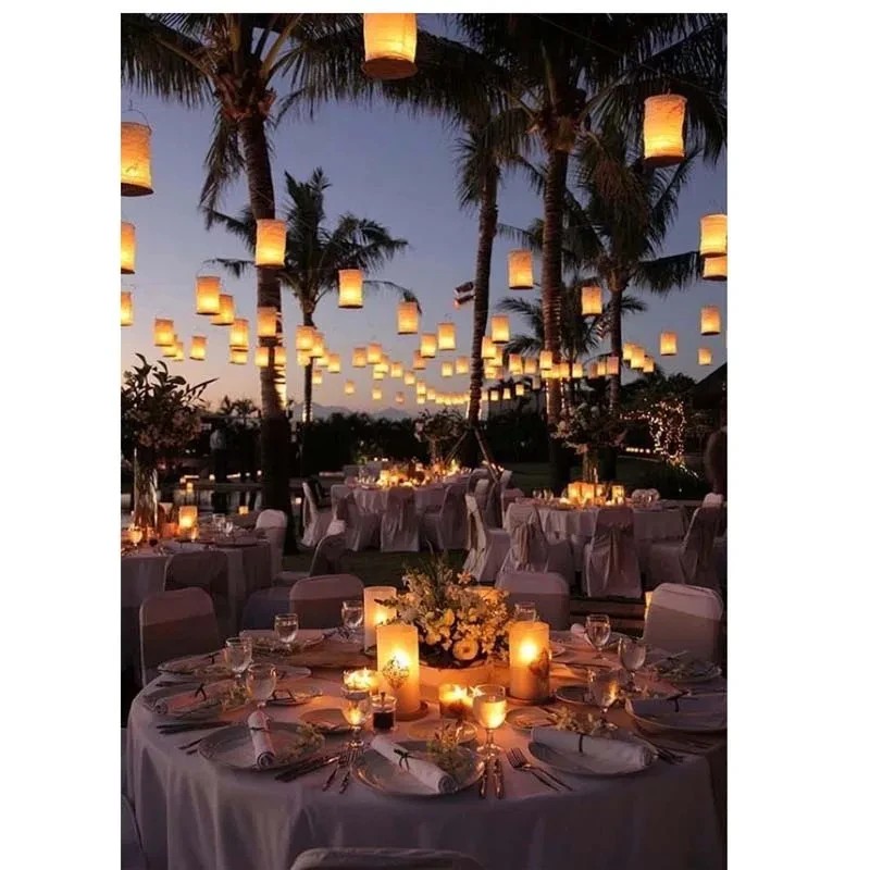 最高品質 4 個 DIY ホワイトストレートペーパーランタン - Outdoor Lighting Year Round のレビューと価格
