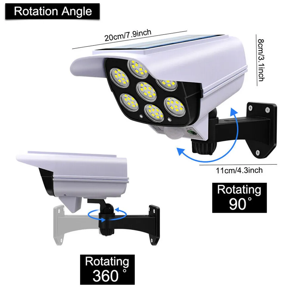 屋外ソーラーライトモーションセンサーセキュリティダミーカメラ - Outdoor Lighting Motion Sensor のレビューと価格