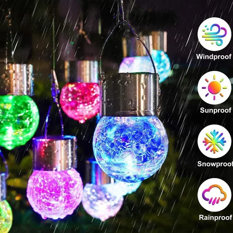 1/3/5 個太陽光発電屋外吊り下げライトカラフルな LED - Outdoor Lighting Under Pergola のレビューと価格