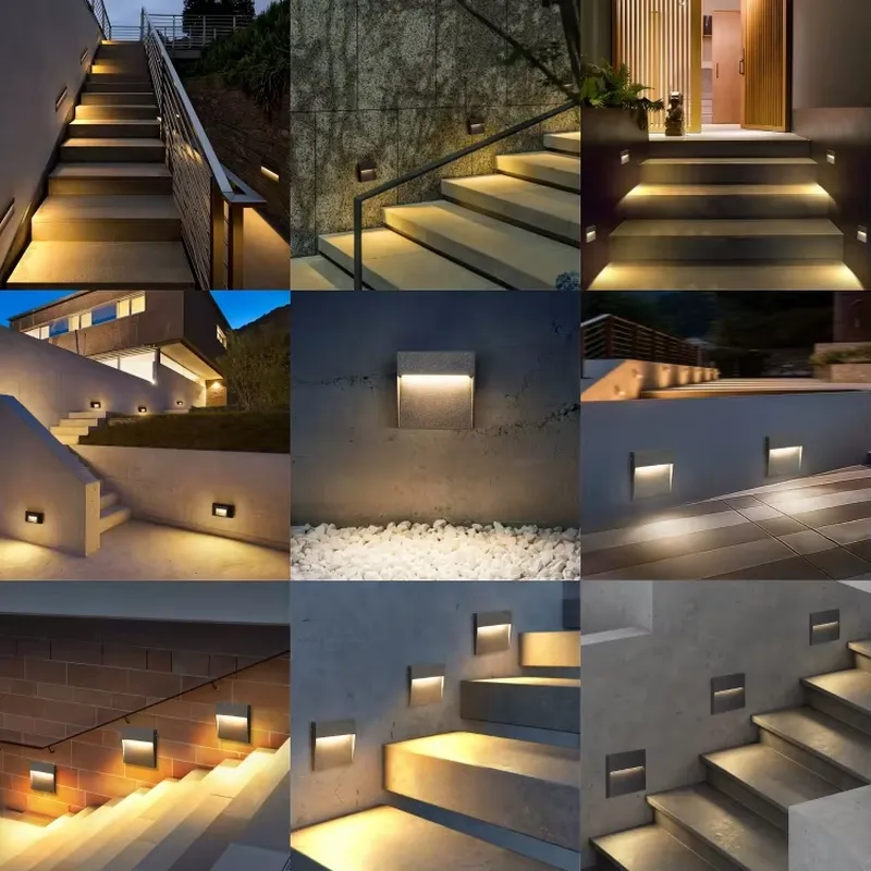 超薄型屋外用LED階段灯 アルミ製IP65防水SMD LED - Outdoor Lighting For Steps のレビューと価格