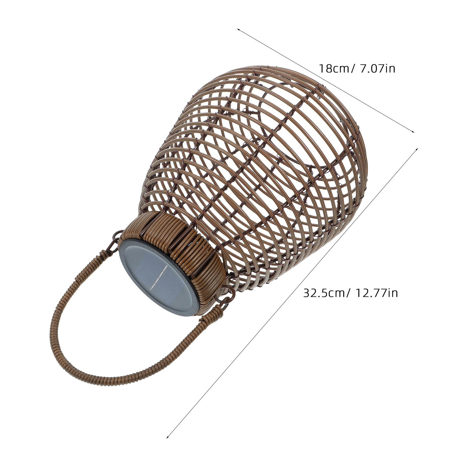 ソーラーラタンランタン、屋外ガーデン用フロアランプ、素朴なデ - Outdoor Lighting Patio のレビューと価格