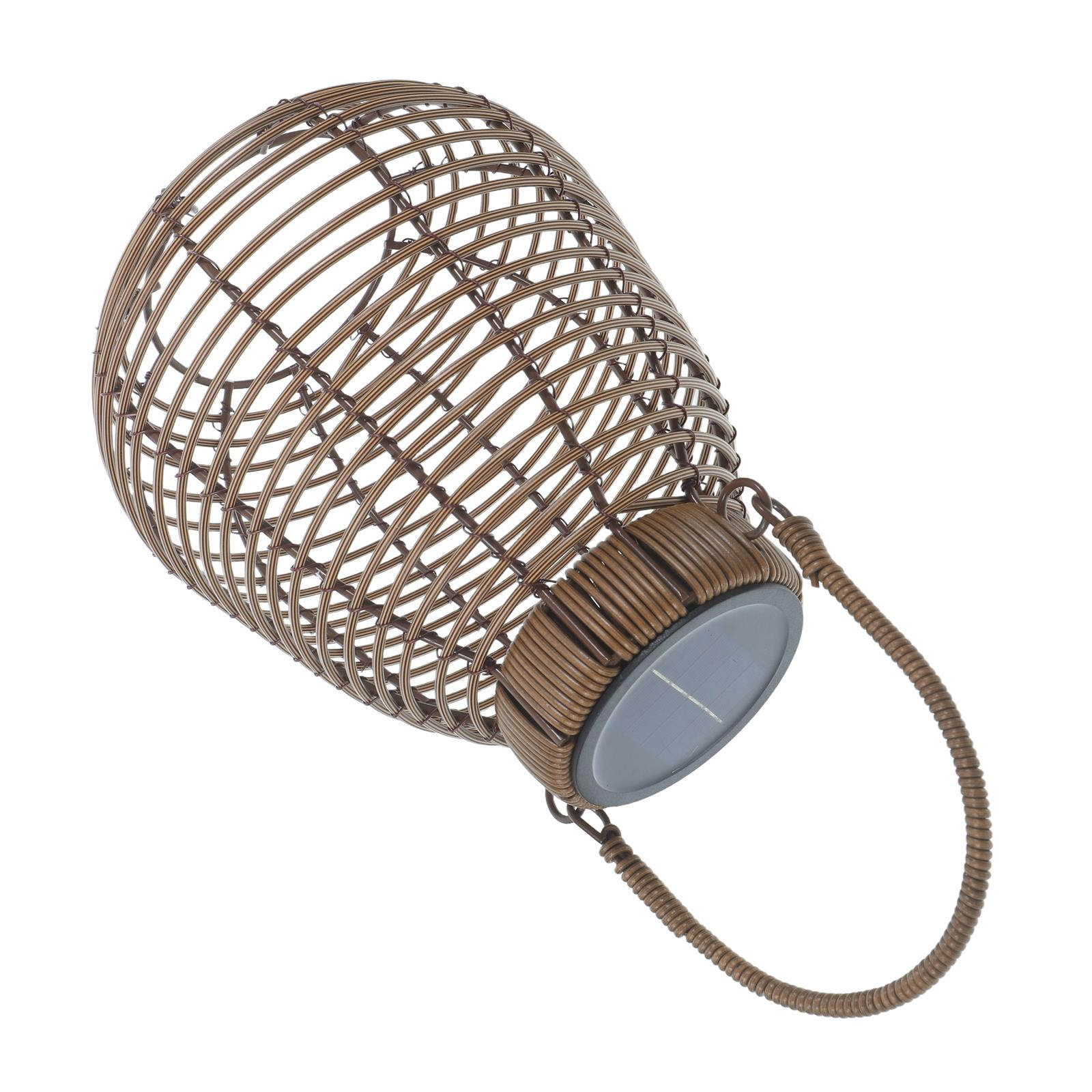 ソーラーラタンランタン、屋外ガーデン用フロアランプ、素朴なデ - Outdoor Lighting Patio のレビューと価格