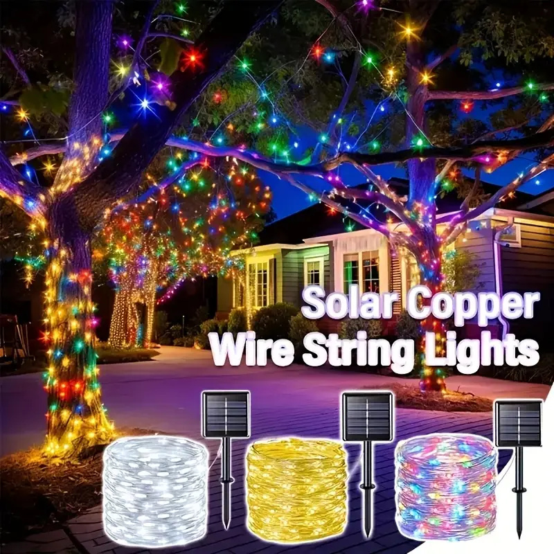 ソーラーフェアリーLED銅線ライトストリング、ホリデーウェデ - Outdoor Lighting Under Pergola のレビューと価格