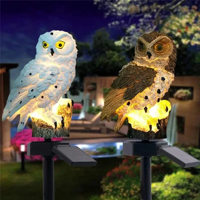ソーラーフクロウ像ガーデンライトLED防水屋外装飾、庭やパテ - Outdoor Lighting And Landscape のレビューと価格