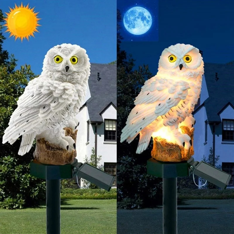 ソーラーフクロウ像ガーデンライトLED防水屋外装飾、庭やパテ - Outdoor Lighting And Landscape のレビューと価格