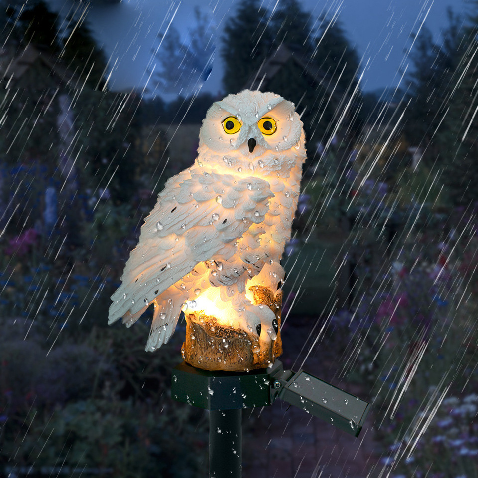 ソーラーフクロウ像ガーデンライトLED防水屋外装飾、庭やパテ - Outdoor Lighting And Landscape のレビューと価格